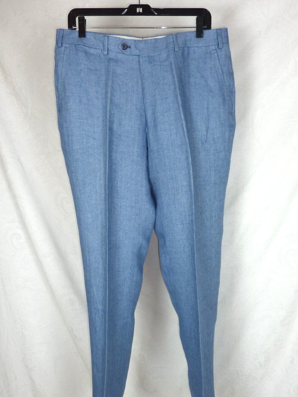 MADE IN Capri ITALY Men's 34 FINE BLUE LINEN PANTS 34/31 Italian Luxury Trousers